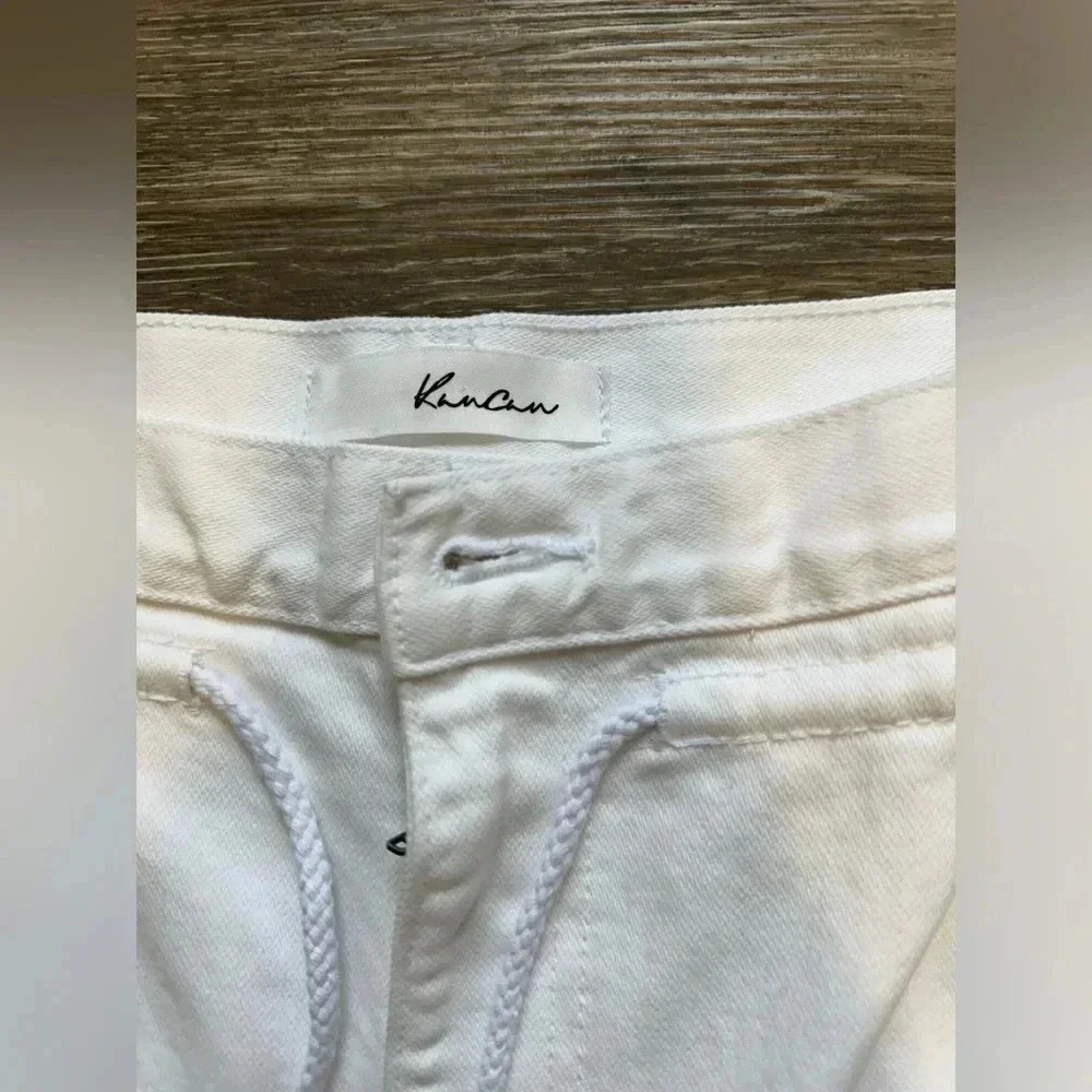 Kancan women’s Queens Ultra High Rise Slouch Fit White Drawstring Jeans size 30 - Picture 6 of 15